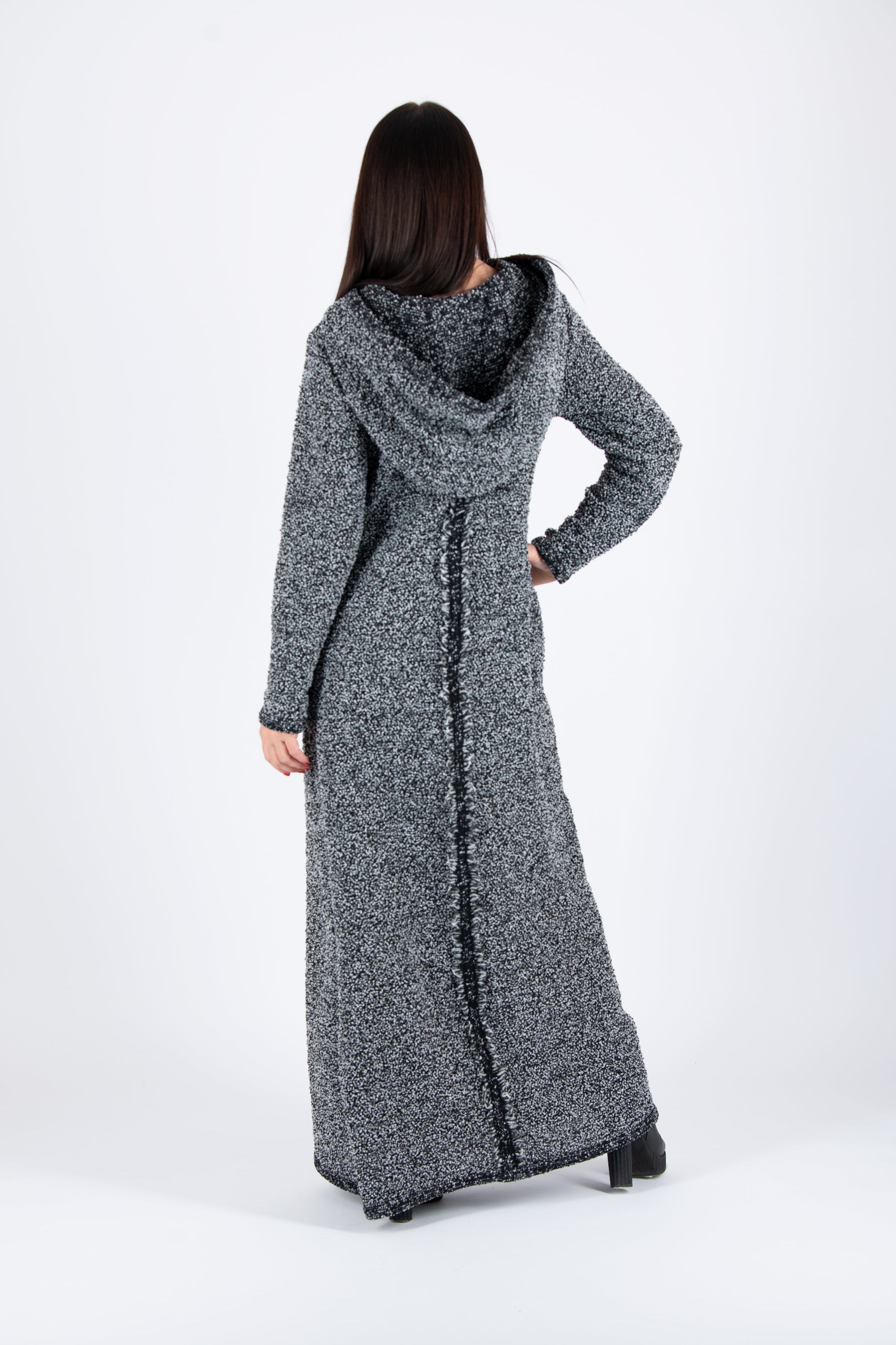 Hooded Knitted Dress - Linda