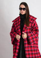 Hot Pink Winter Loose Coat SIRI - EUG Fashion