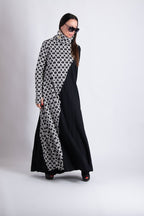 Houndstooth Turtleneck Dress VIVIAN - EUG Fashion
