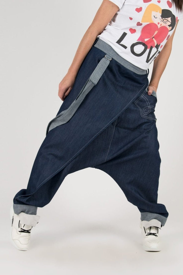 Jeans Drop Crotch Pants Lesila - EUG Fashion