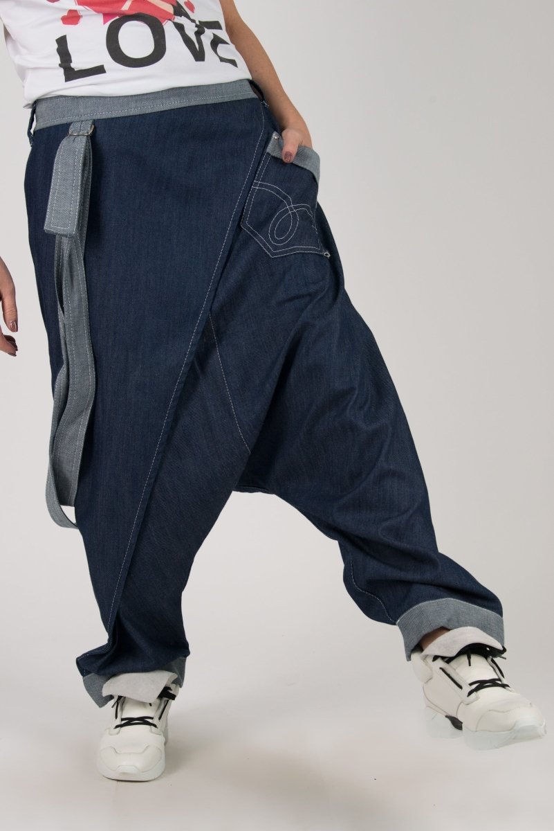 Jeans Drop Crotch Pants Lesila - EUG Fashion
