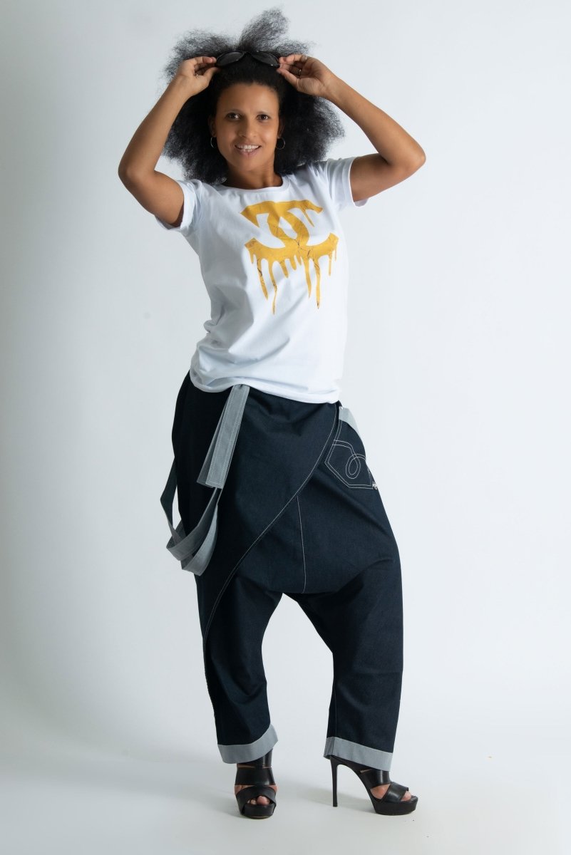 Jeans Drop Crotch Pants Lesila - EUG Fashion