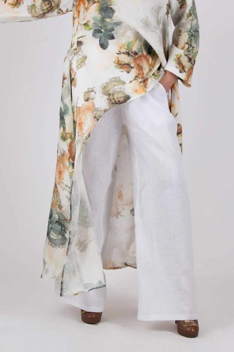JESIKA TWO PIECES WIDE LINEN SET - EUG Fashion