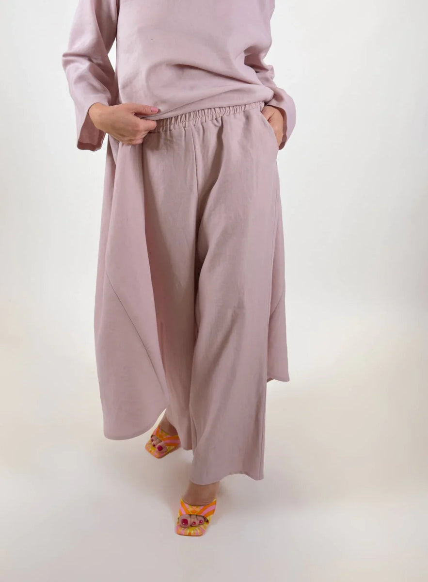 JESIKA WIDE LINEN PANTS - EUG Fashion EugFashion 