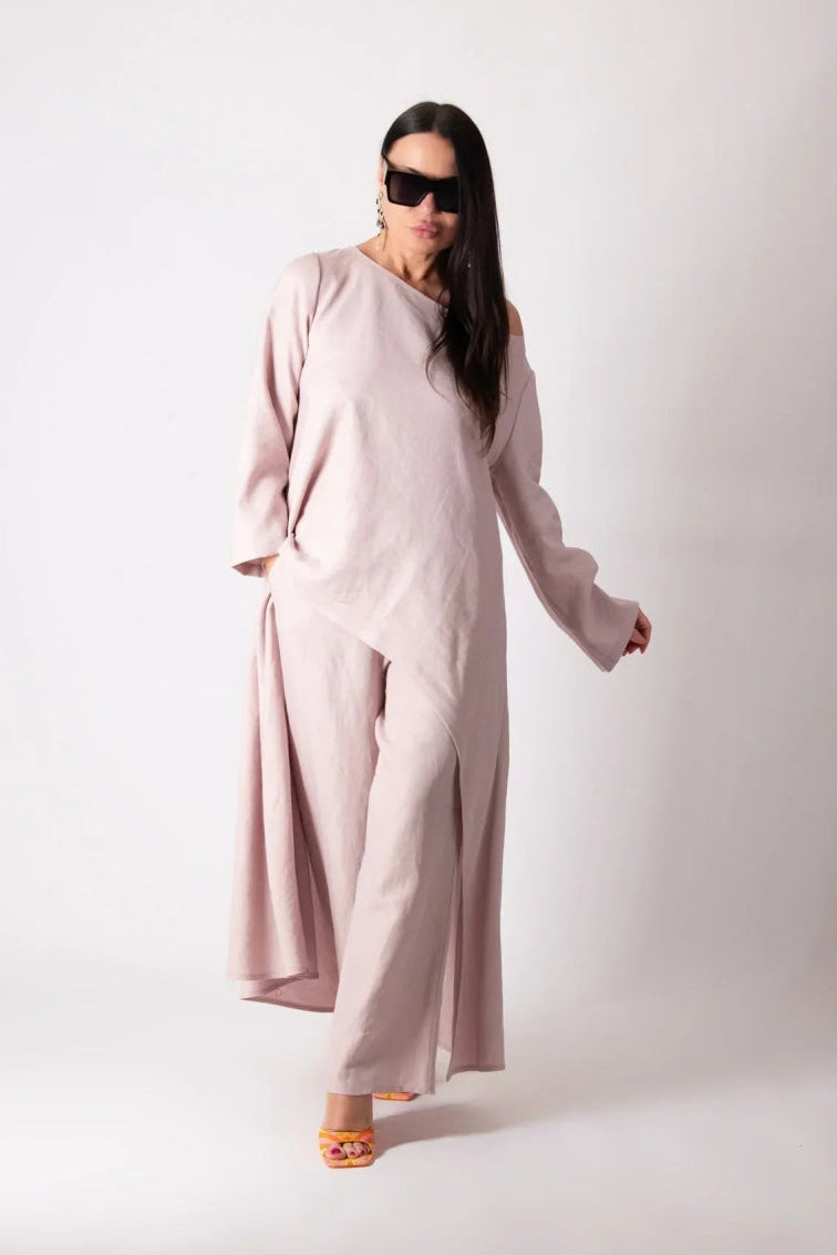JESIKA WIDE LINEN TOP - EUG Fashion