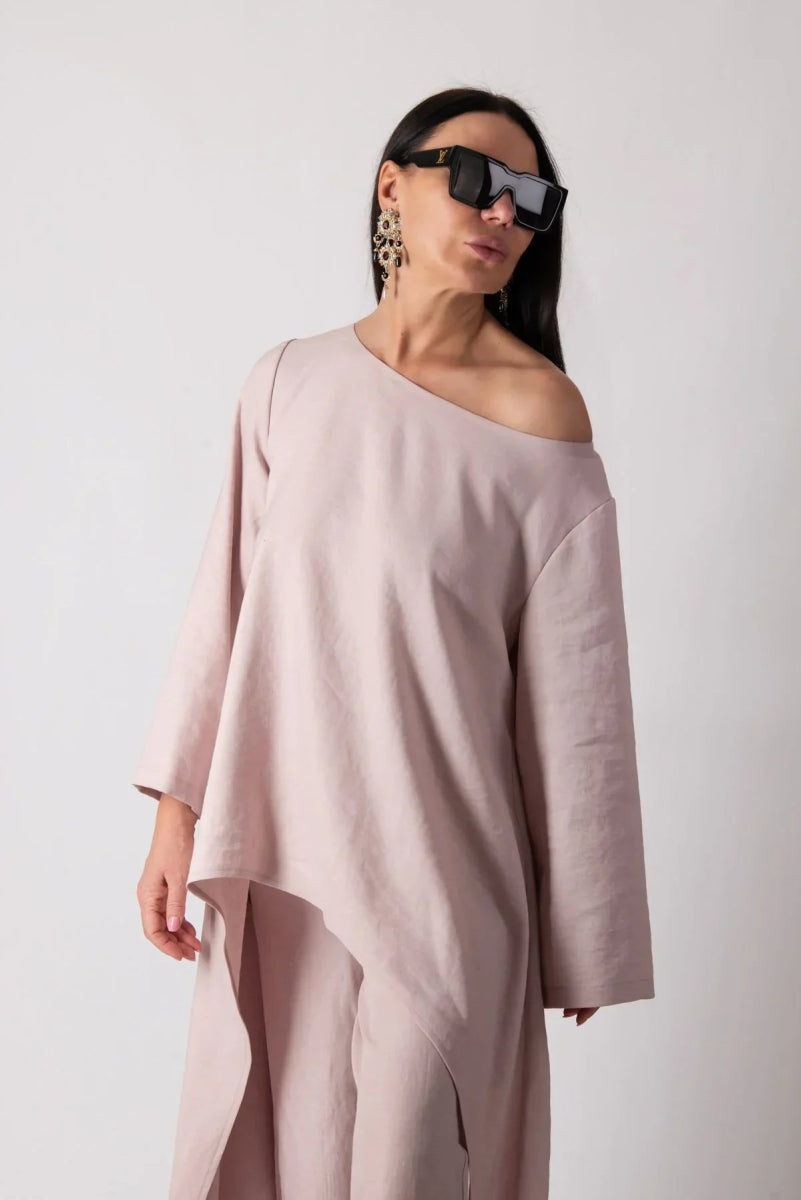 JESIKA WIDE LINEN TOP - EUG Fashion