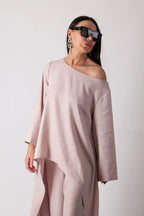 JESIKA WIDE LINEN TOP - EUG Fashion