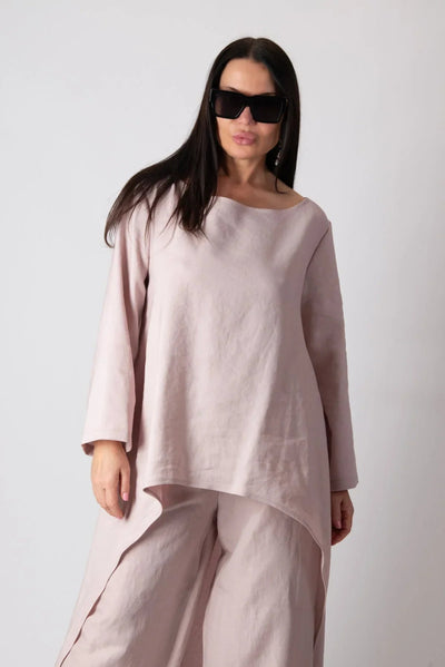 JESIKA WIDE LINEN TOP - EUG Fashion EugFashion 