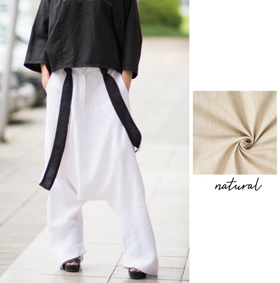 JOANNA Linen Harem Pants - EUG Fashion EugFashion 