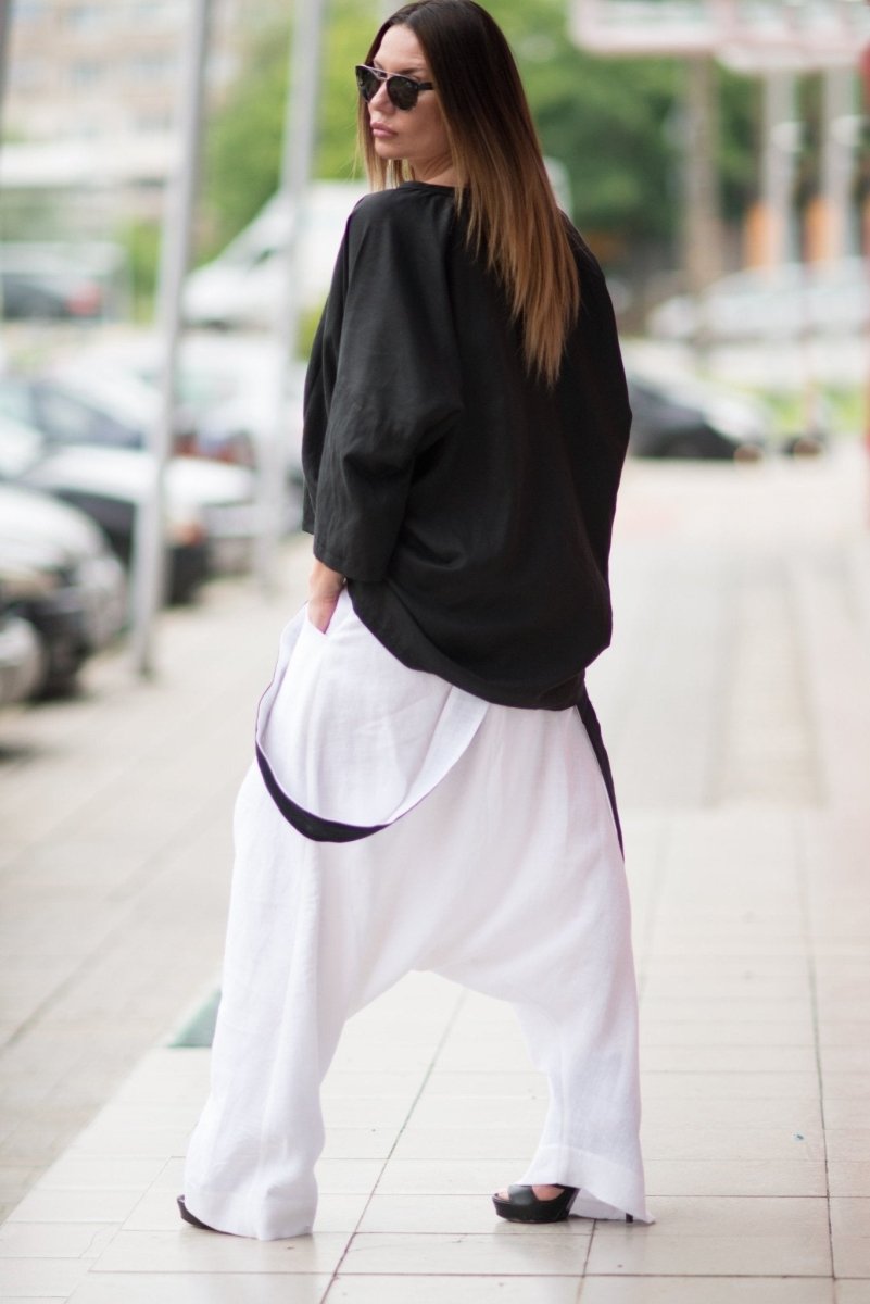 JOANNA Linen Harem Pants - EUG Fashion