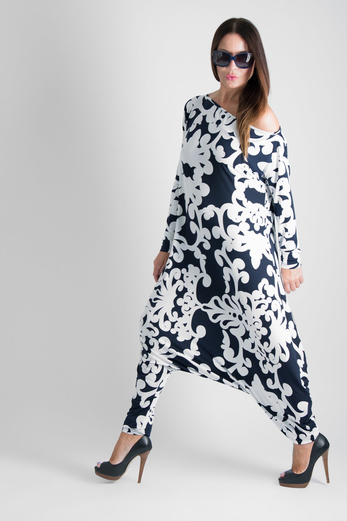 woman harem jumpsuit #white
