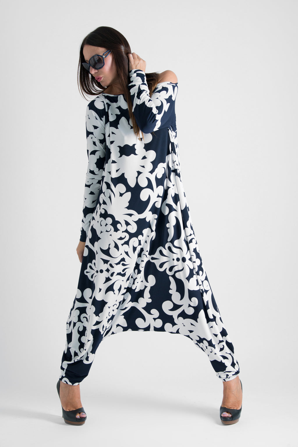woman harem jumpsuit #white