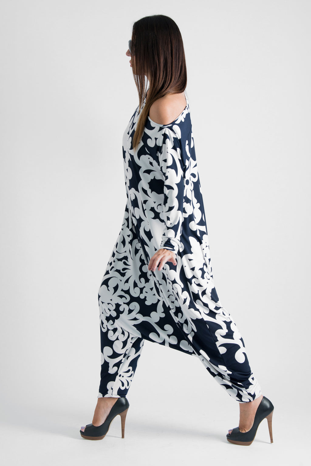 woman harem jumpsuit #white