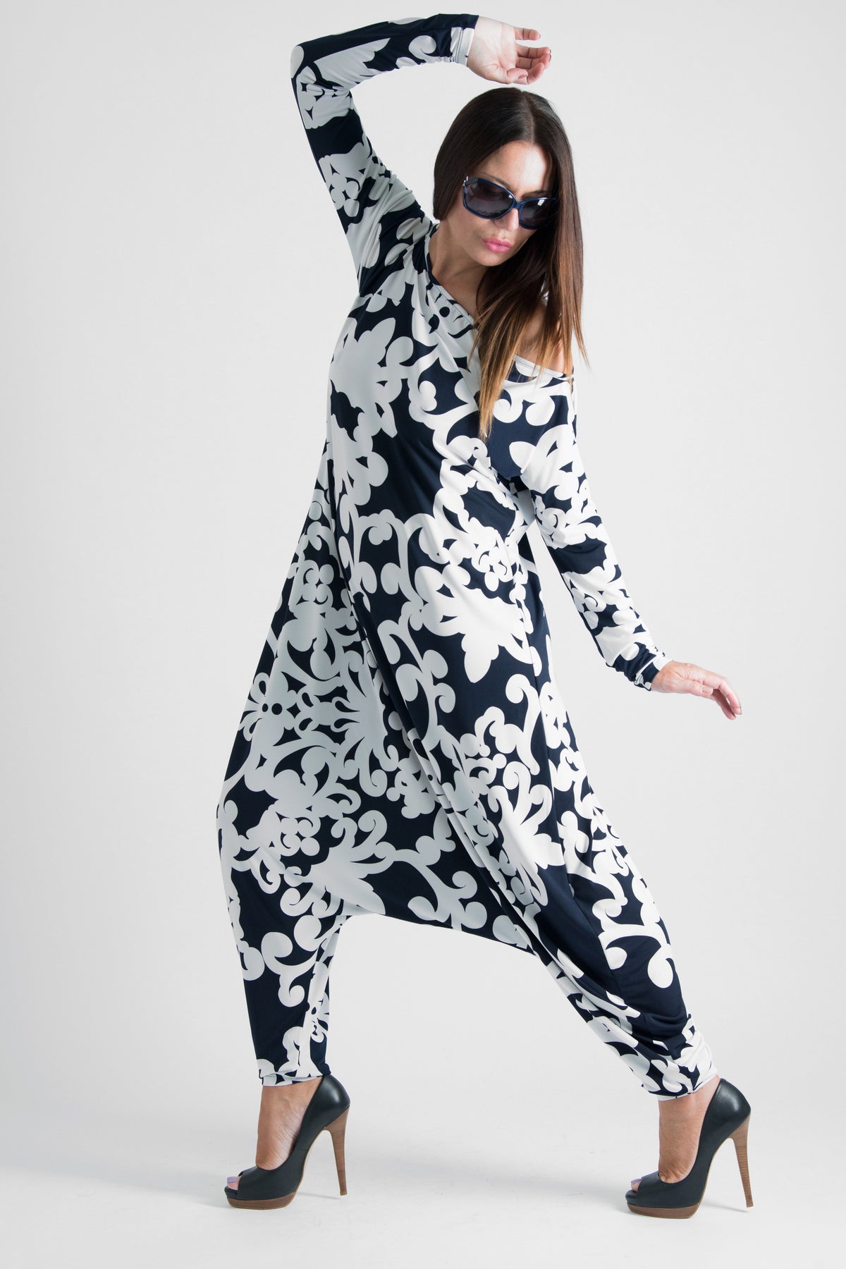 woman harem jumpsuit #white