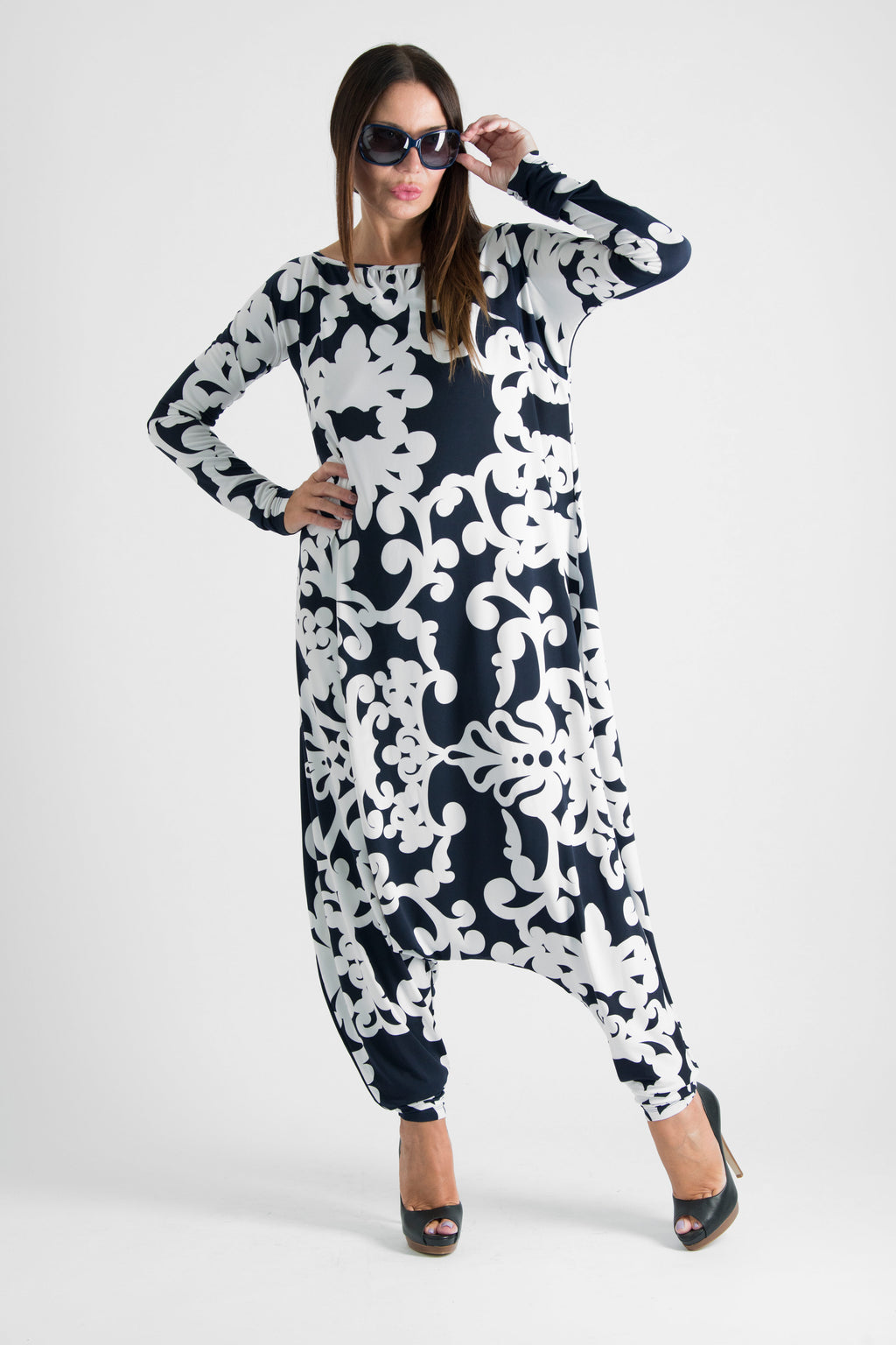 woman harem jumpsuit #white