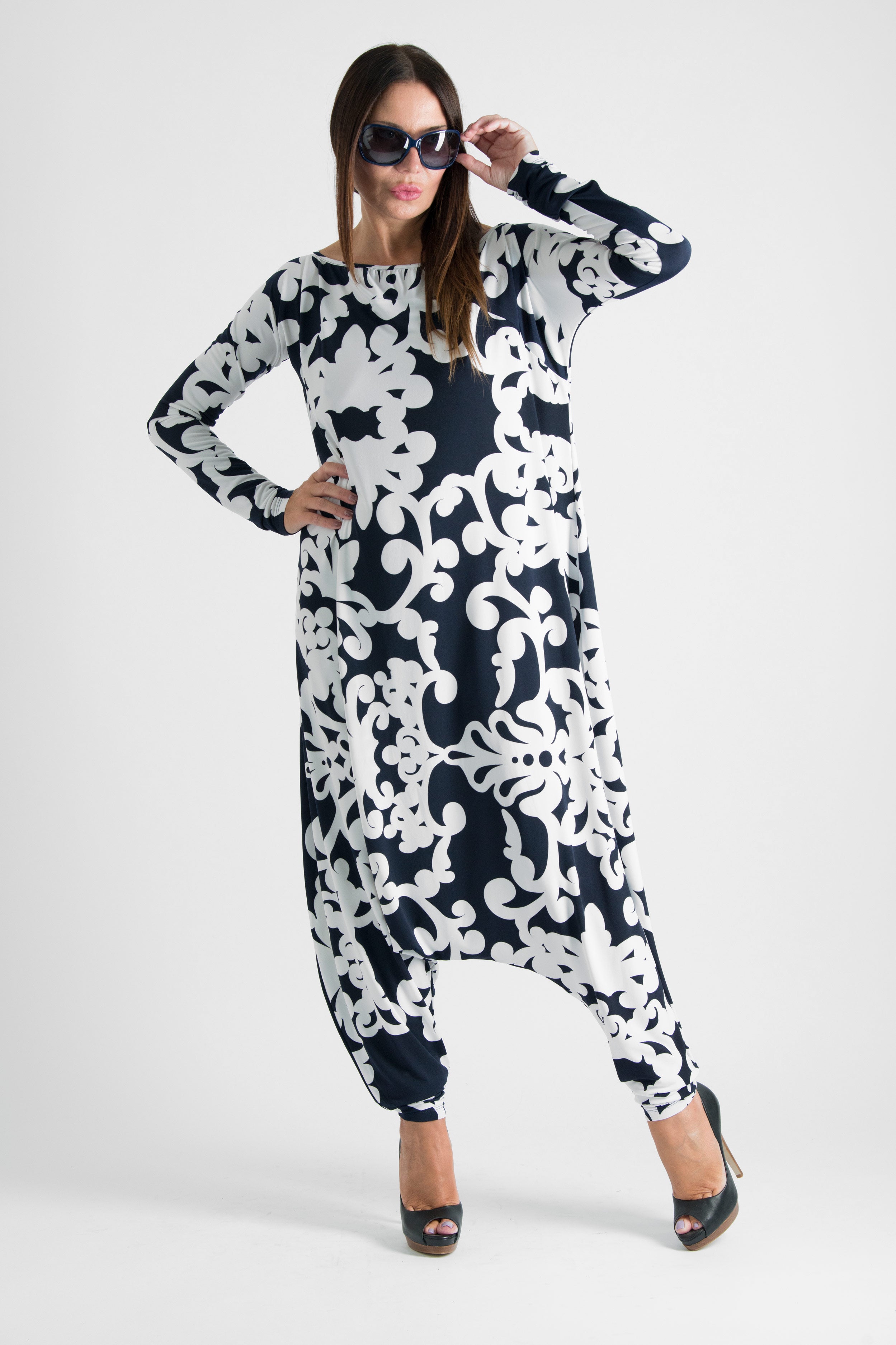 woman harem jumpsuit #white