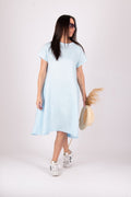 Knee Length Linen Dress ALICIA - EUG Fashion