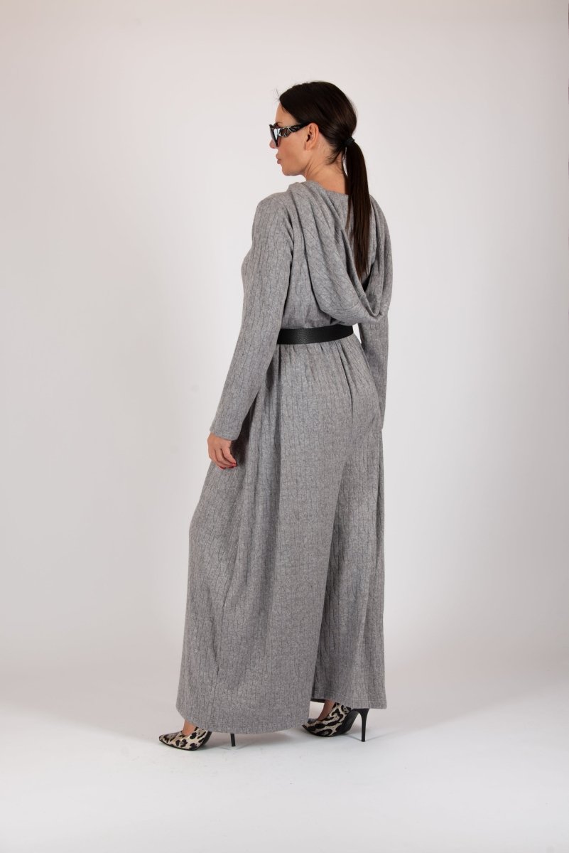 Knitted Hooded Jumpsuit LINA - EUG Fashion