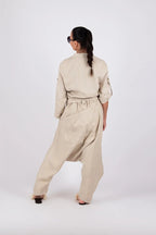 LESILA DROP CROTCH LINEN PANTS - EUG Fashion