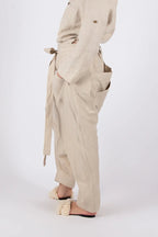 LESILA DROP CROTCH LINEN PANTS - EUG Fashion