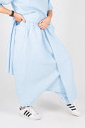 Light blue linen harem pants Lauren — EUG Fashion
