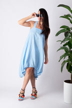 Light blue linen dress KATE - EUG Fashion