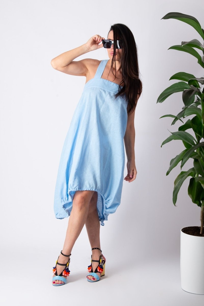 Light blue linen dress KATE - EUG Fashion