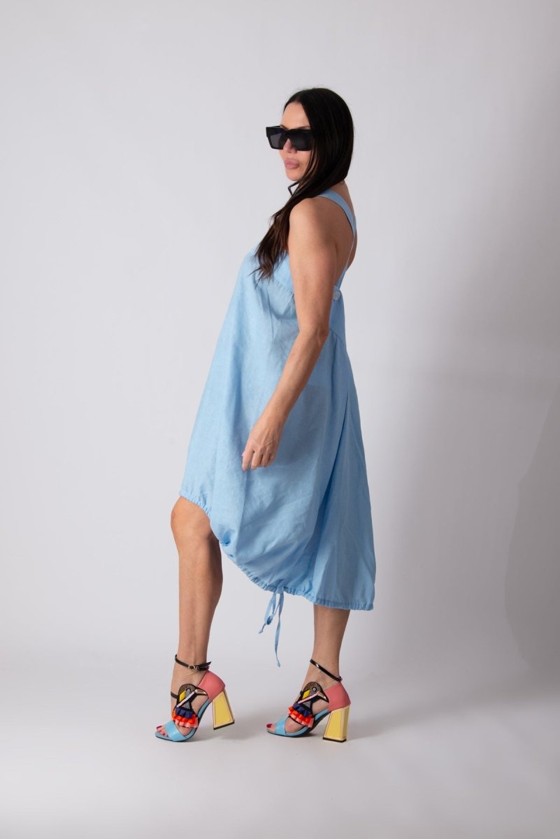 Light blue linen dress KATE - EUG Fashion