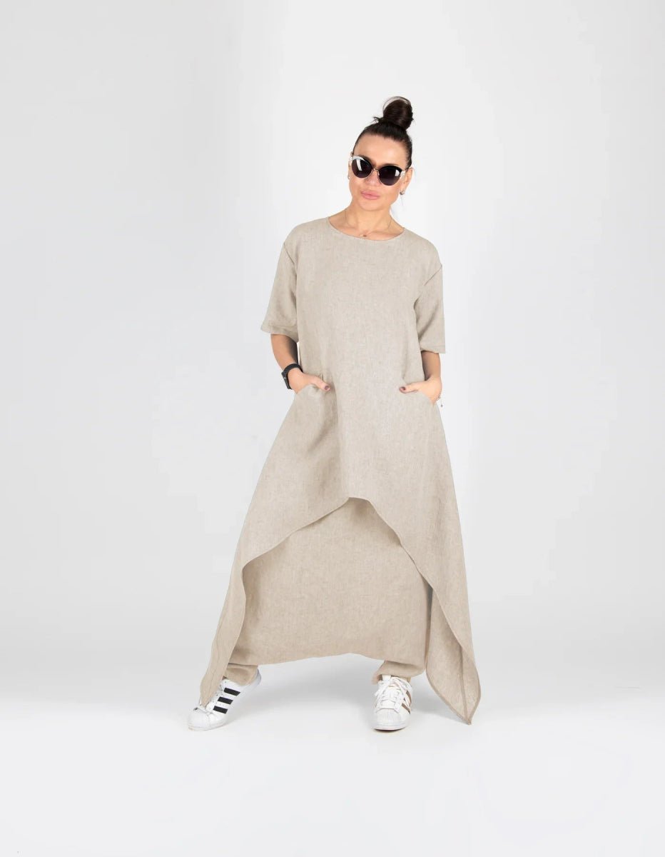 Light Blue Linen Set LAUREN - EUG Fashion