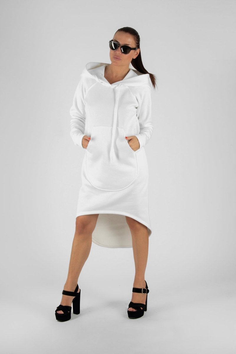 Light grey Hooded Dress TAYLOR - EUG Fashion EugFashion 