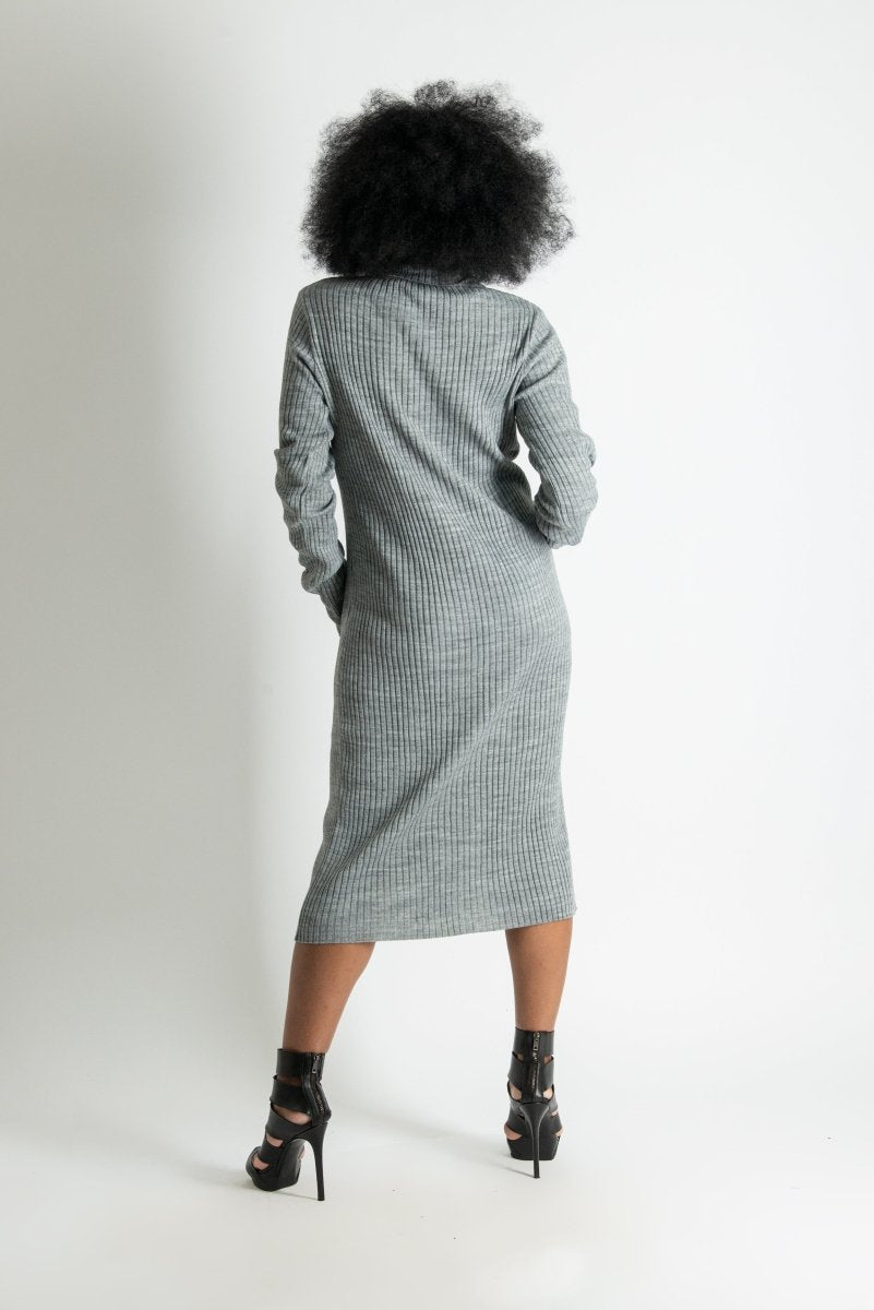 Light Grey knitting dress MIA SALE - EUG Fashion