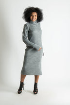 Light Grey knitting dress MIA SALE - EUG Fashion