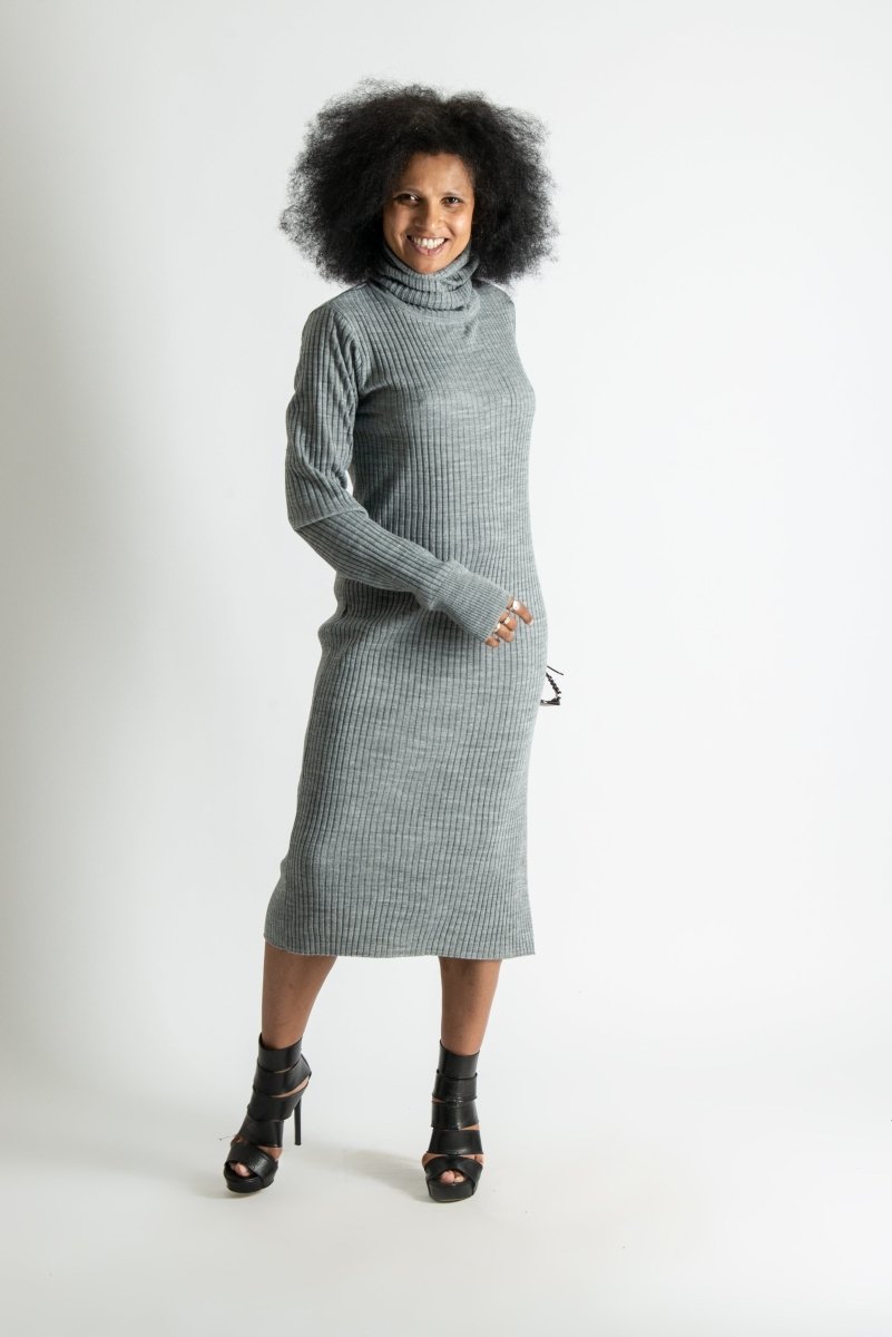 Light Grey knitting dress MIA SALE - EUG Fashion