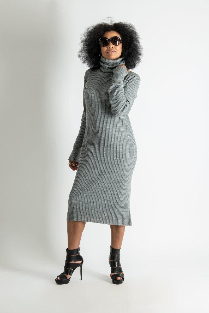 Light Grey knitting dress MIA SALE - EUG Fashion
