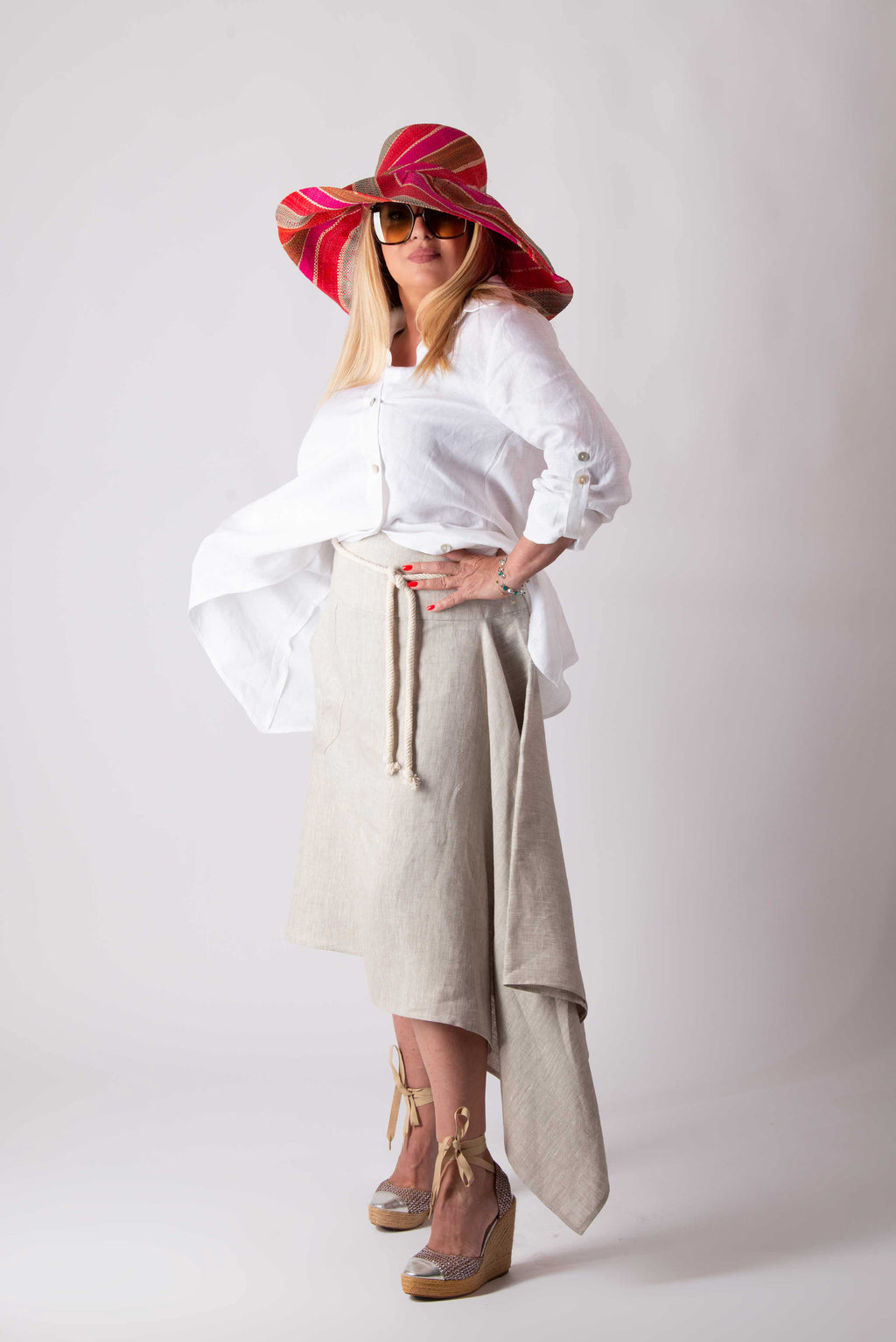 natural Linen skirt - EUG fashion