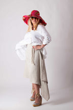 natural Linen skirt - EUG fashion
