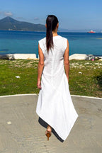 Linen Beige Dress KRISIA - EUG Fashion