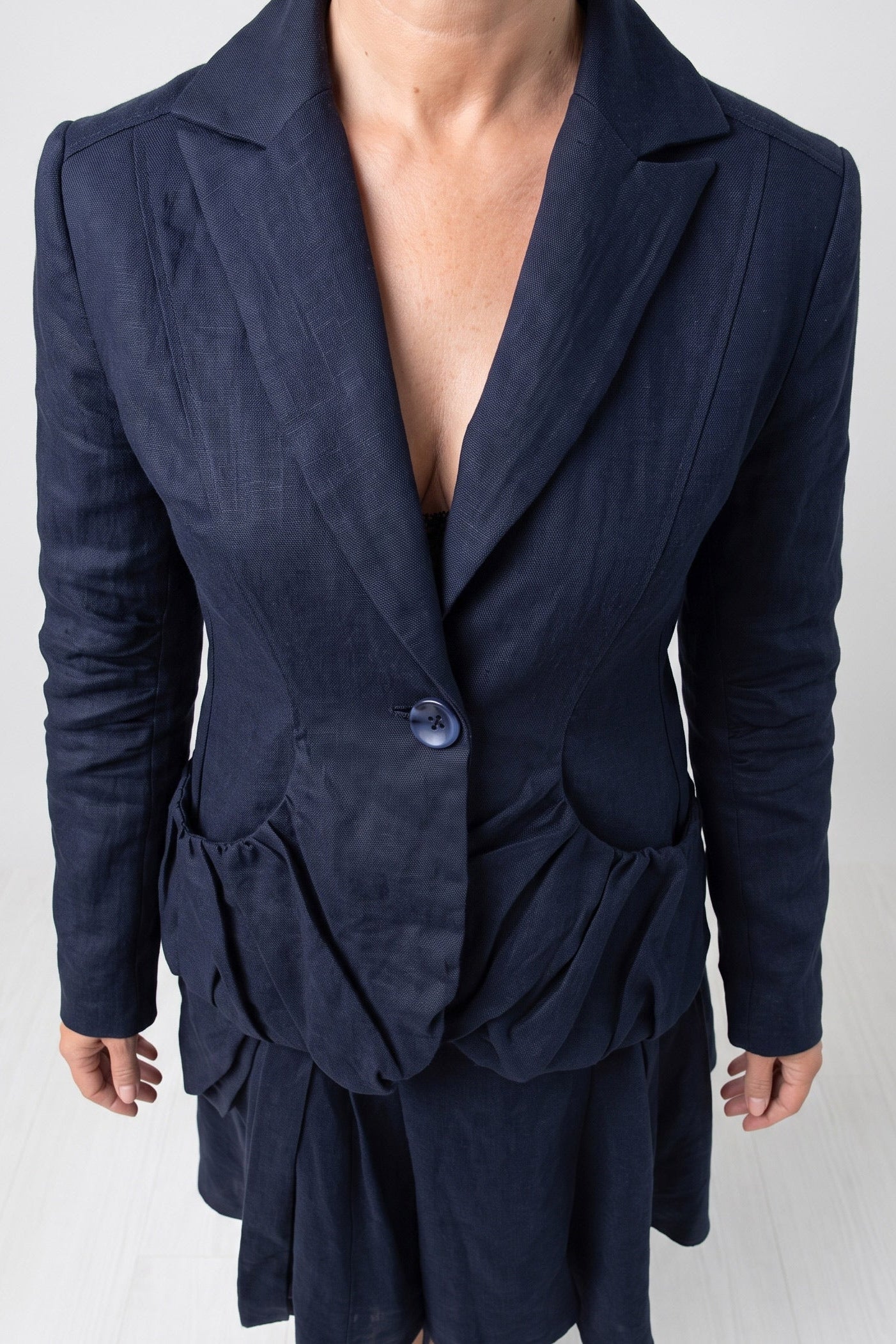 linen-woman-blue-jacket
