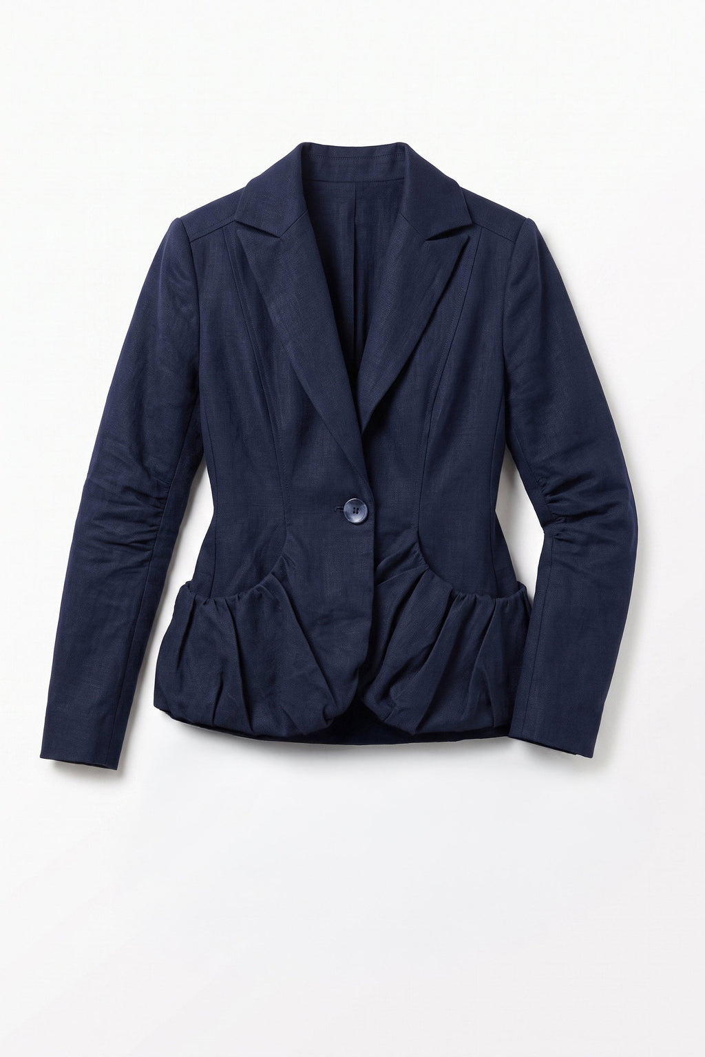 dark blue elegant linen jacket