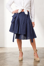 Linen dark blue set - EG fashion