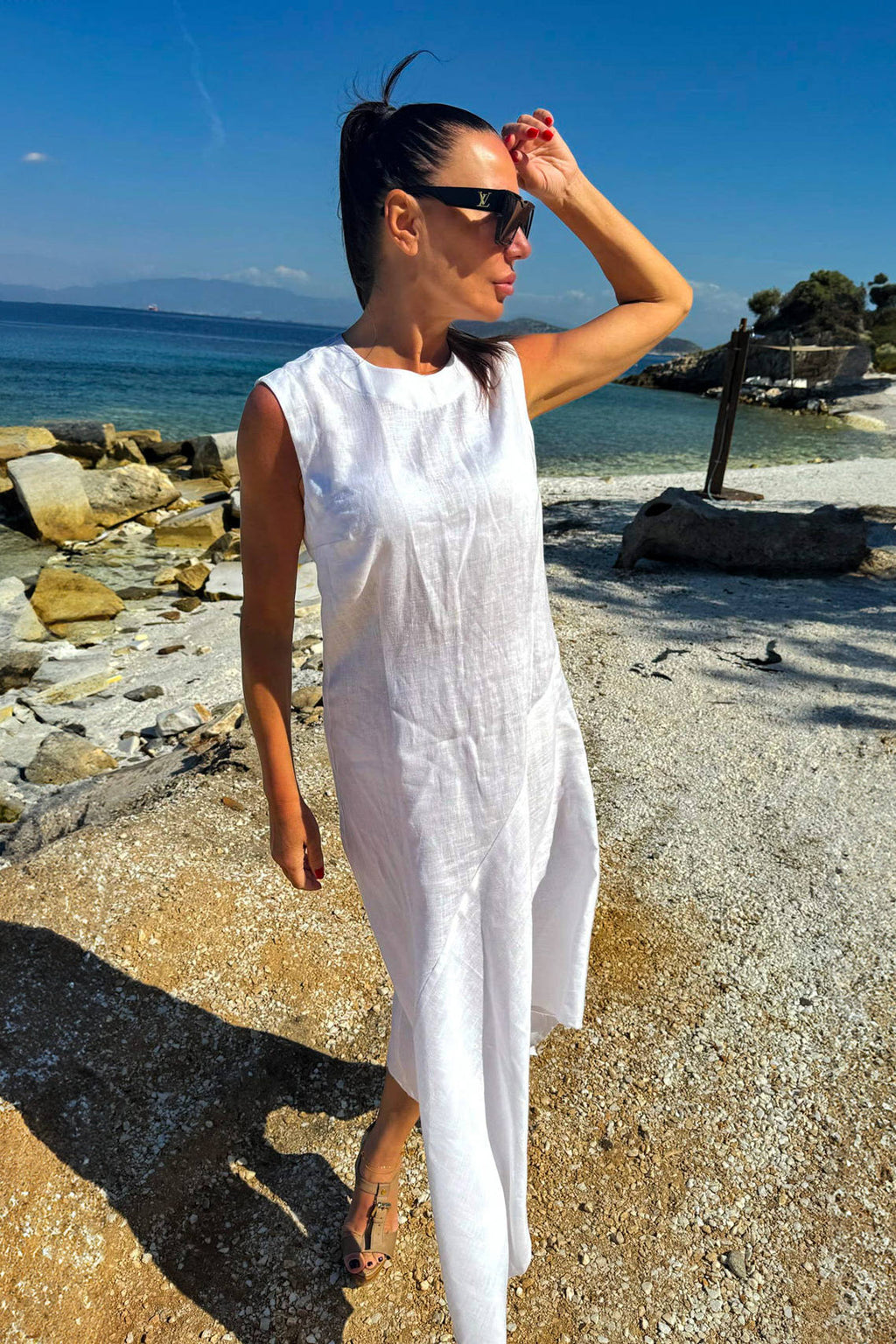 white-linen-dress-EUG fashion #white