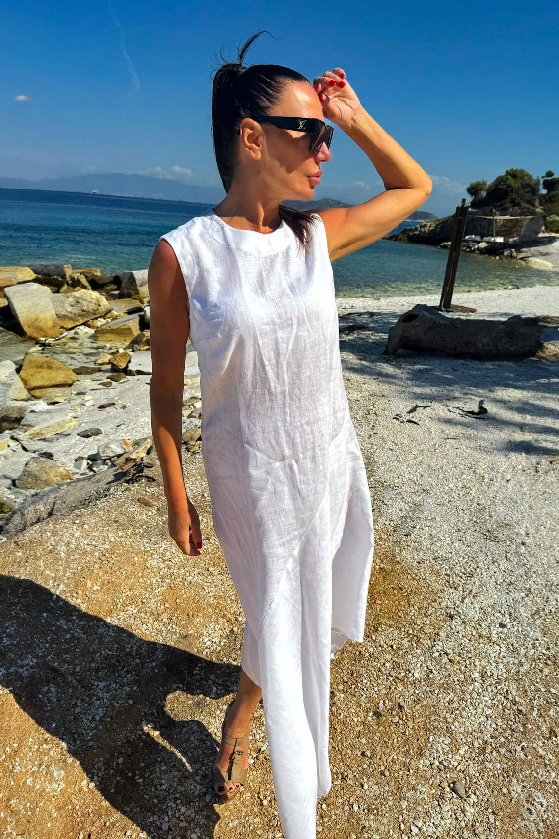 white-linen-dress-EUG fashion #white