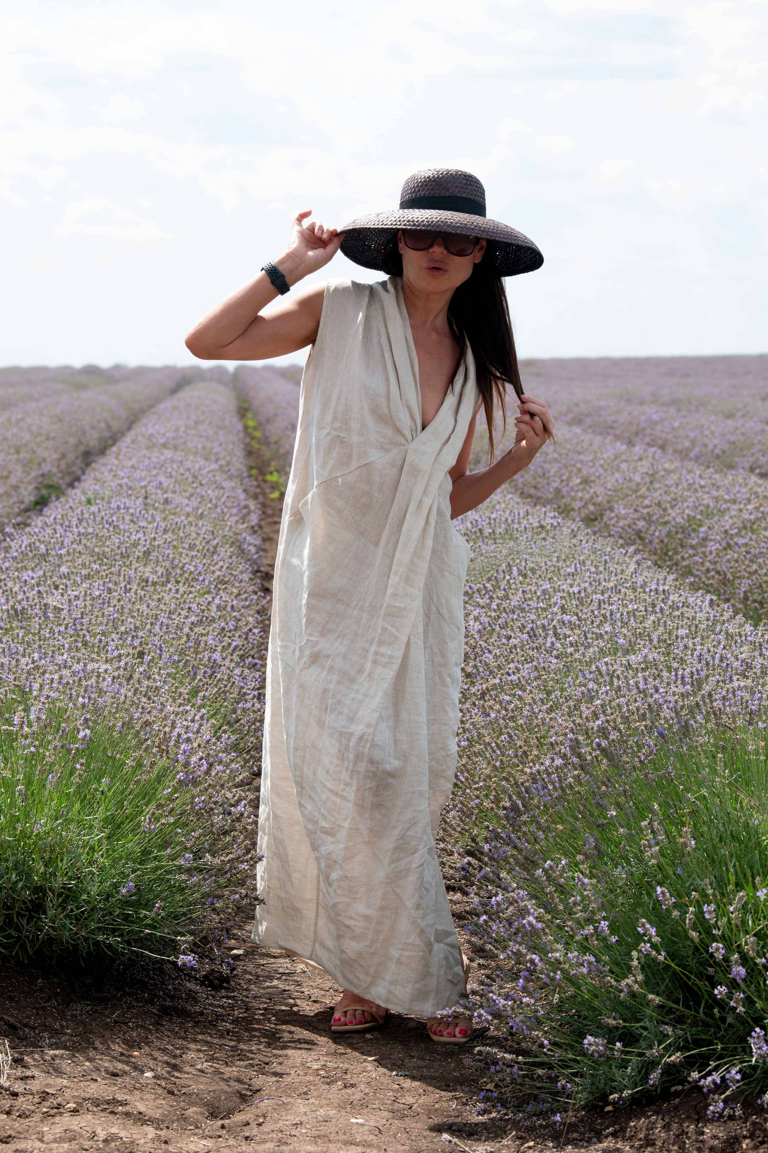 sleeveless linen dress - EUG fashon #natural
