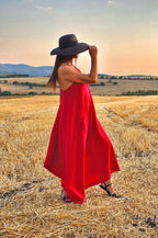 Linen One-Shoulder Dress - Tiffany