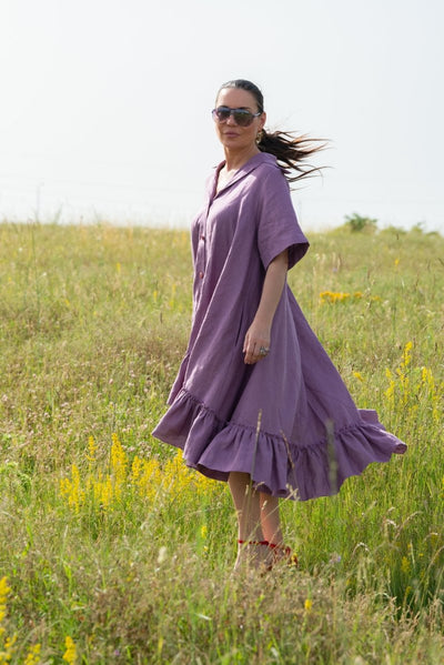 Linen Dress VALERIA - EUG Fashion EugFashion 