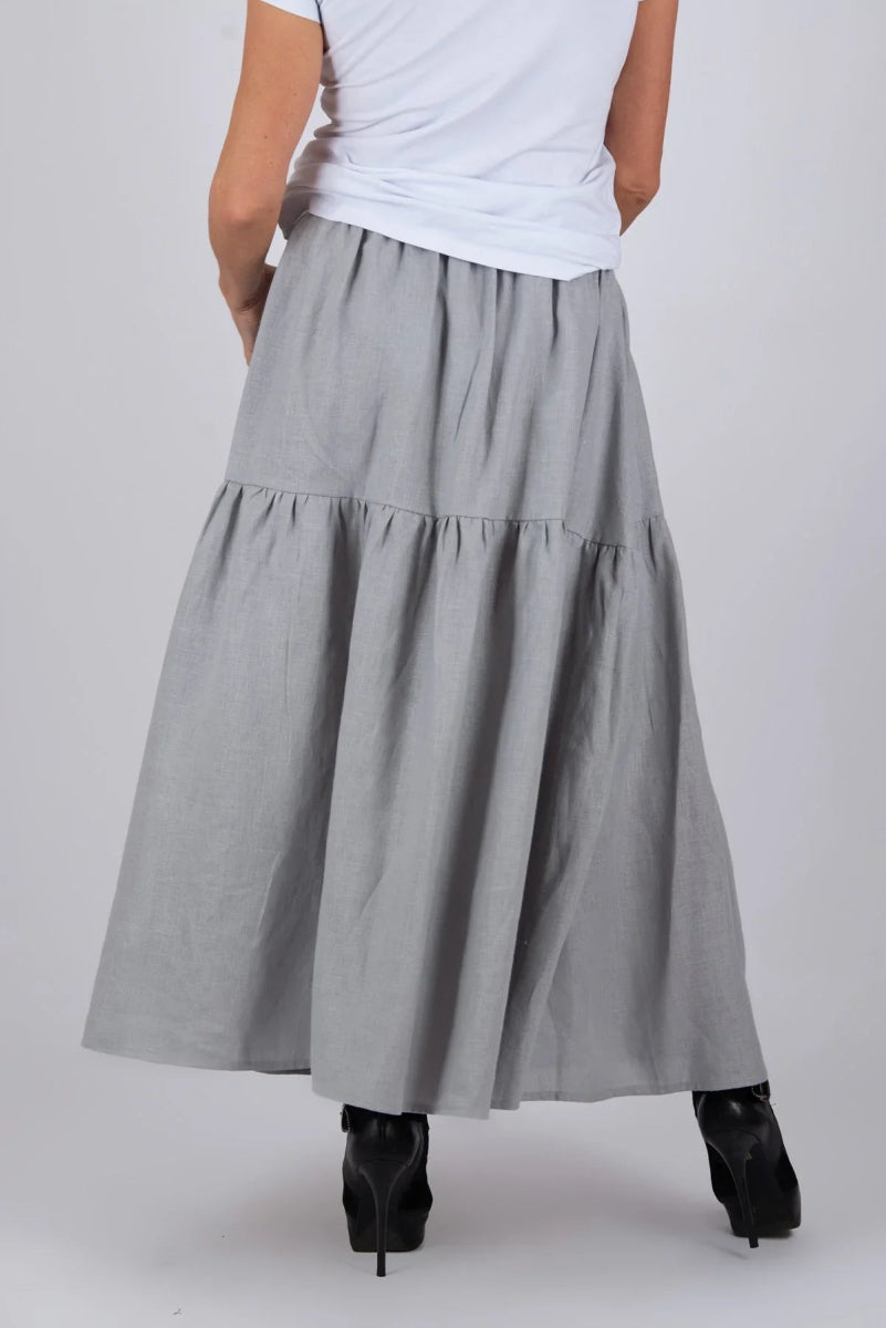 Linen Flounces skirt EUGF - EUG Fashion