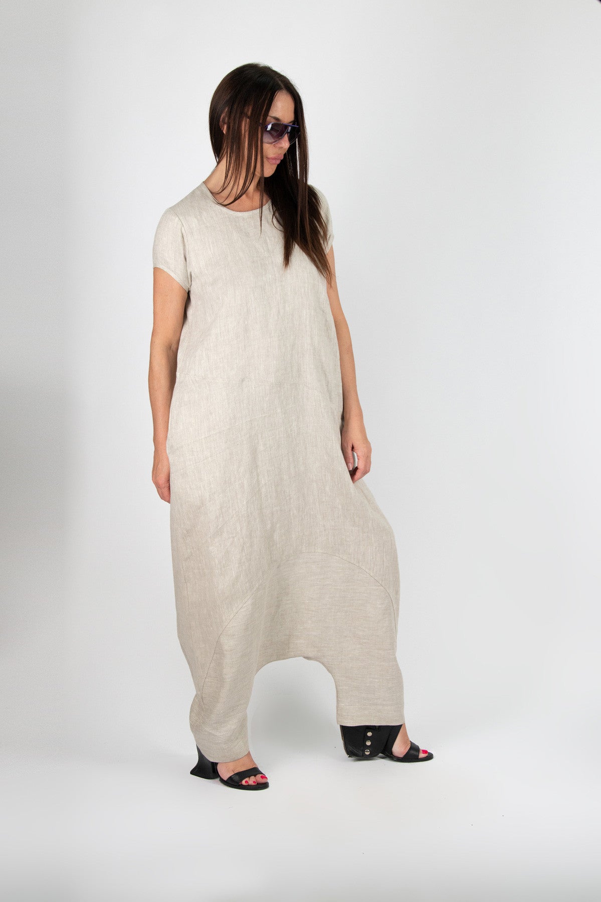 Harem Linen Jumpsuit - Ruth