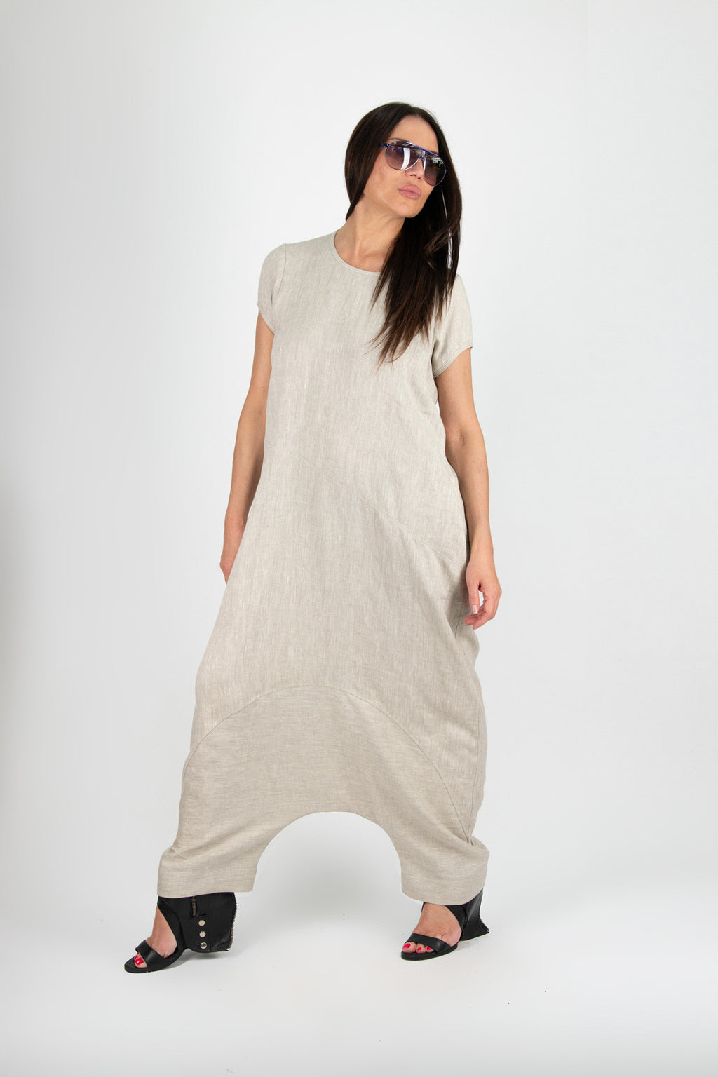 Harem Linen Jumpsuit - Ruth