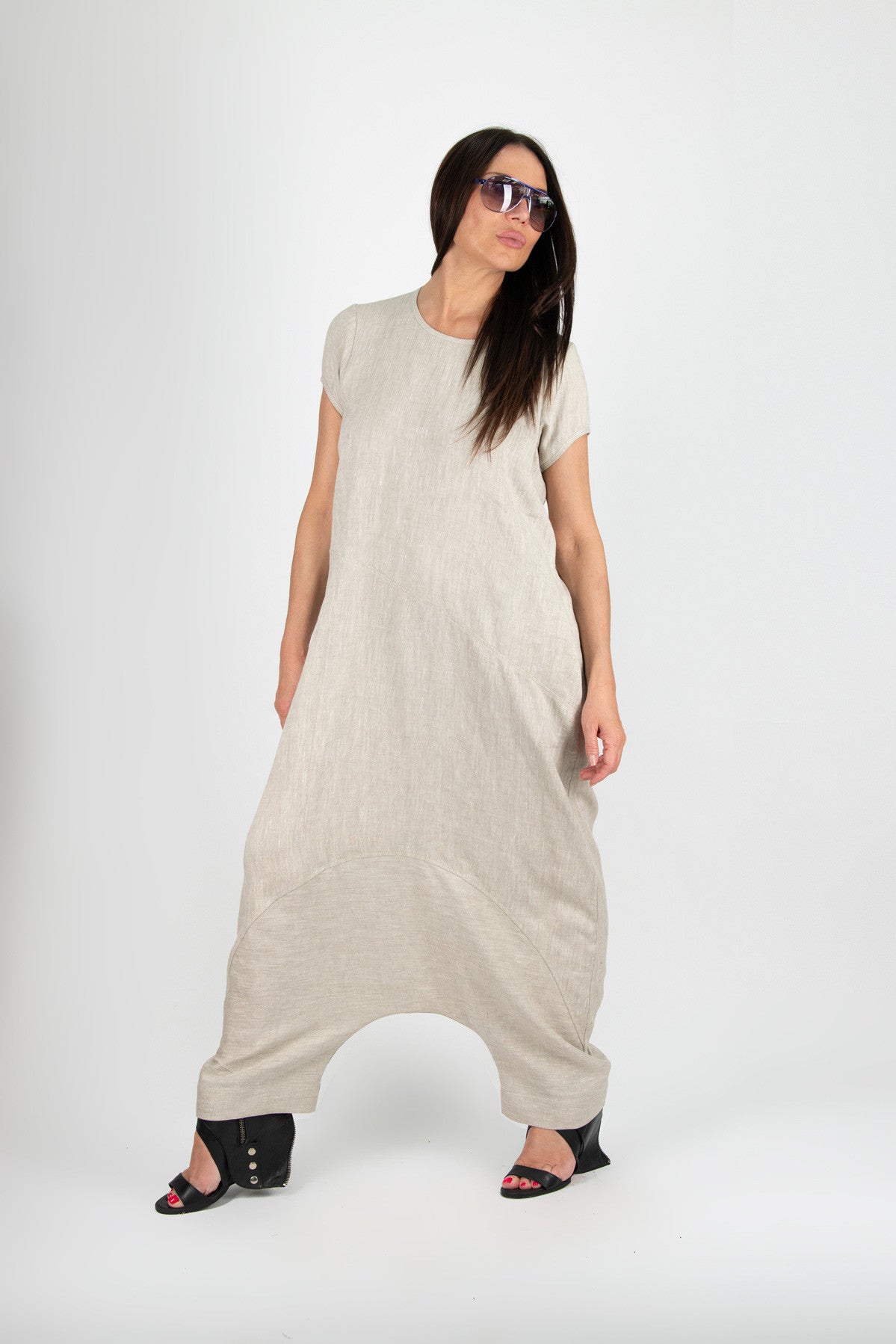 Harem Linen Jumpsuit - Ruth