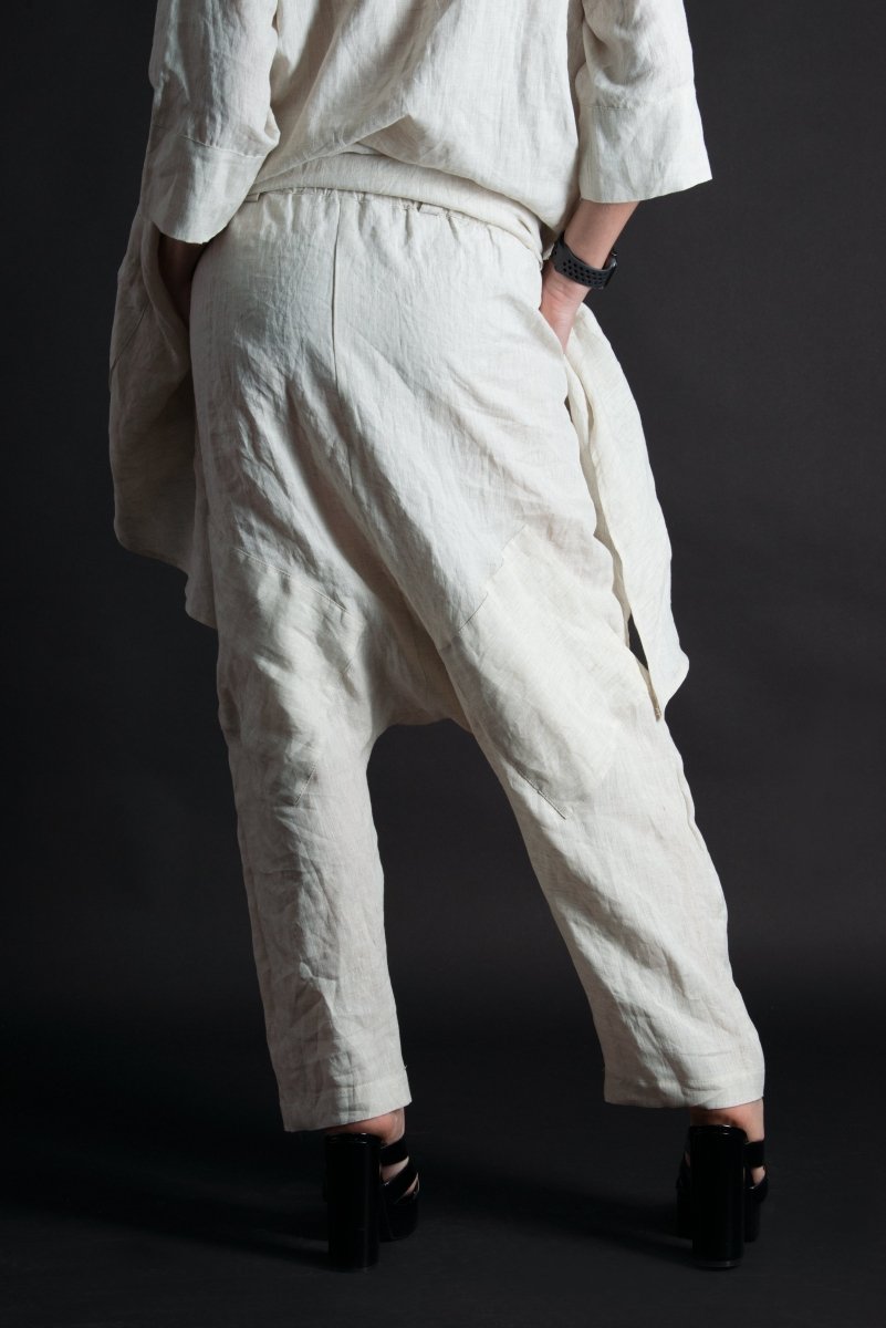 Linen Harem Loose Pants ALEXA - EUG Fashion